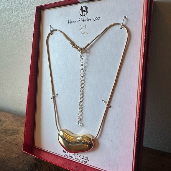 House of Harlow 1960 Gold Plated Pendant Necklace New In Box - Picture 3 of 6